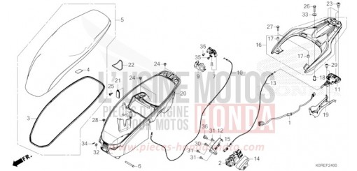SIEGE/COMPARTIMENT A BAGAGES SH125ADT de 2026